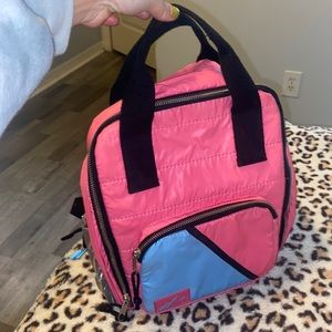 Neon pink silver zipper wild fable backpack